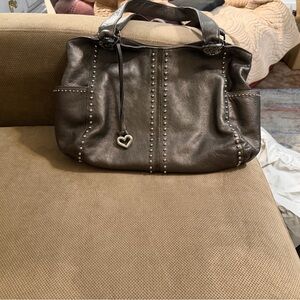 Brighton Metallic Shoulder Bag with Heart Charm